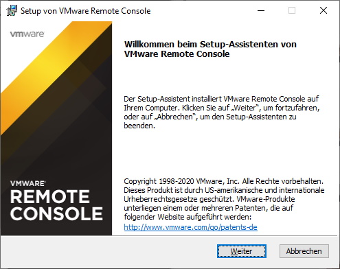 vmware remote console 11.1.0